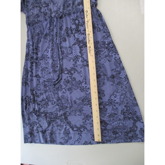 Soma Intimates Nightgown Womens Small Lace Print Dolman Sleeve Drawstring Lounge - Picture 10 of 13